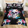 Gothic Skull Flower Three-Piece Digital Printing Bedding