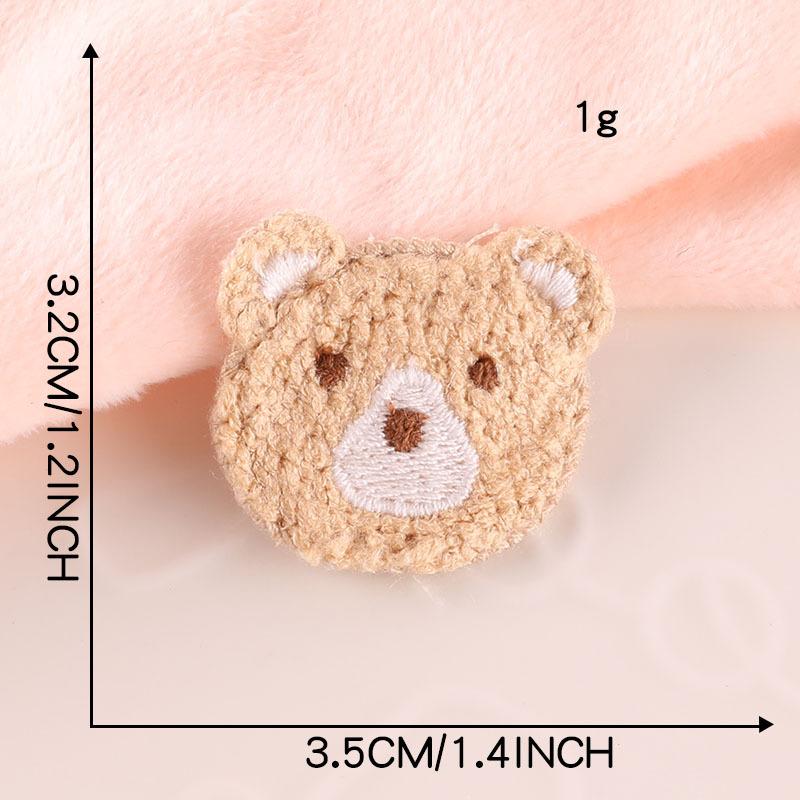 Embroidery Label Cute Bear Head Embroidery Sticker Diy Hand Account Accessories Accessories Patch Brooch Jewelry Hair Accessories Cloth Sticker