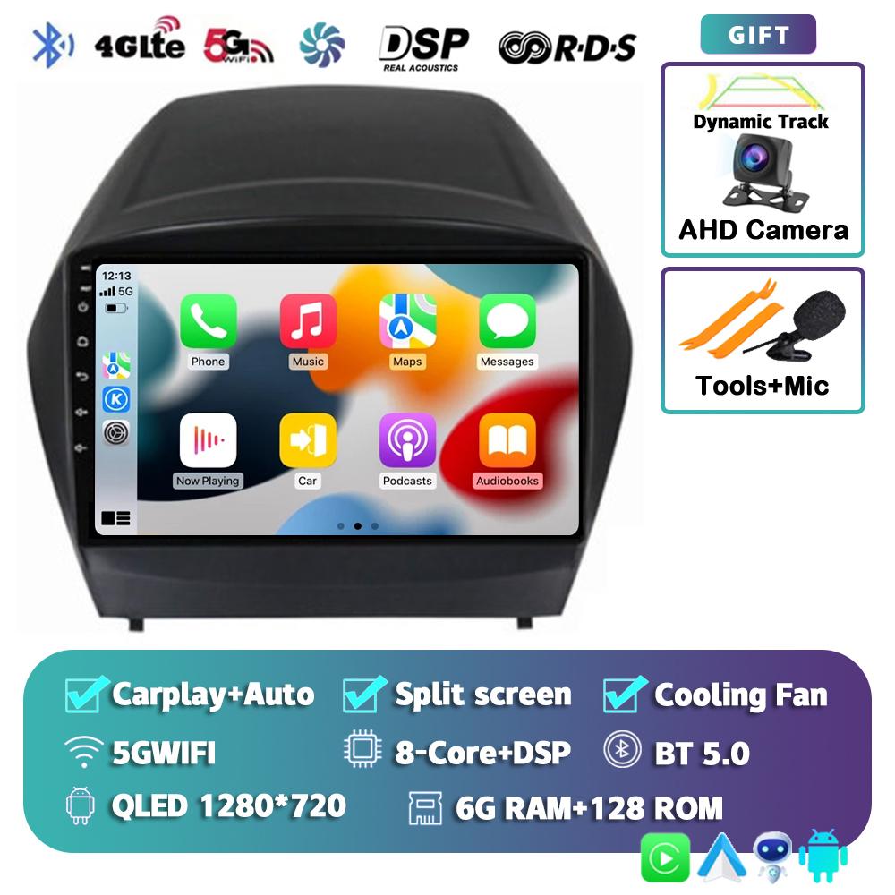 Android 14 Carplay Auto WIFI+4G Car Radio For Hyundai Tucson 2 LM IX35 2009-2015 Multimedia Video Player Navigation GPS DSP 2din