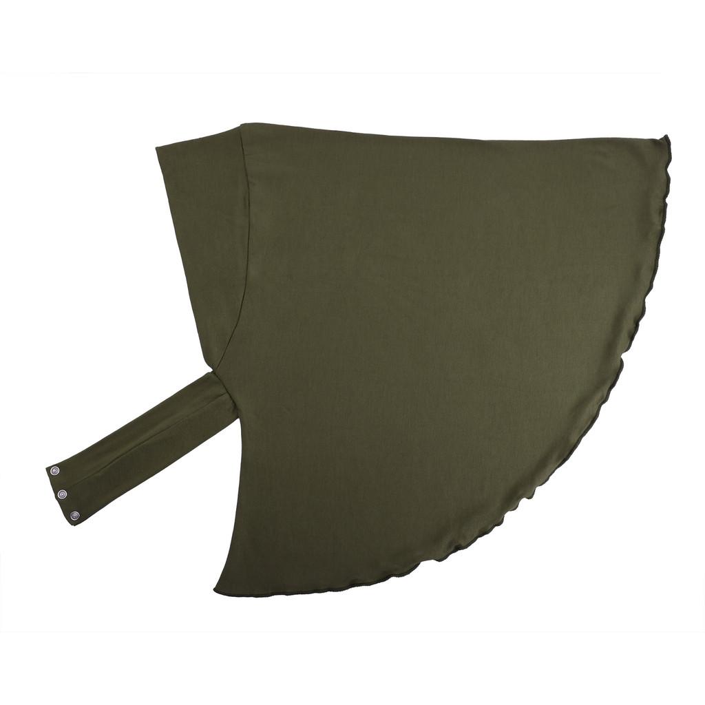 Silk Cotton Womens Headscarf With Button Tie And Sunshade For Casual Wear Grass Green