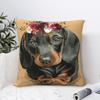Dachshund Dog Cute Art Pillow Covers Bed Car Wiener Sausage Doxie Cushion Case Cool Throw Pillow Case 4545