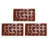 3 Stück Silikonform 24-Loch Weiche Halbkugel Backform für Schokolade Gelee Mousse Seife