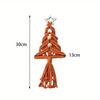 1PC Christmas decoration bohemian style Christmas tree pendant hand-woven tapestry suitable for friends and family gifts