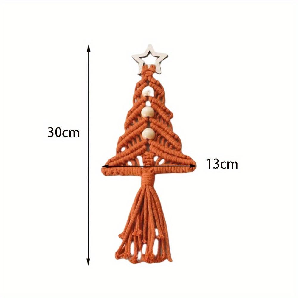 1PC Christmas decoration bohemian style Christmas tree pendant hand-woven tapestry suitable for friends and family gifts