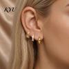 Gold Ear Cuff No Piercing 3 Pairs Cuffs, Minimalist Metal Hollow Zirconia Clip-on Earrings Non Cartilage for Women, Fashionable Pierced Jewelry Daily