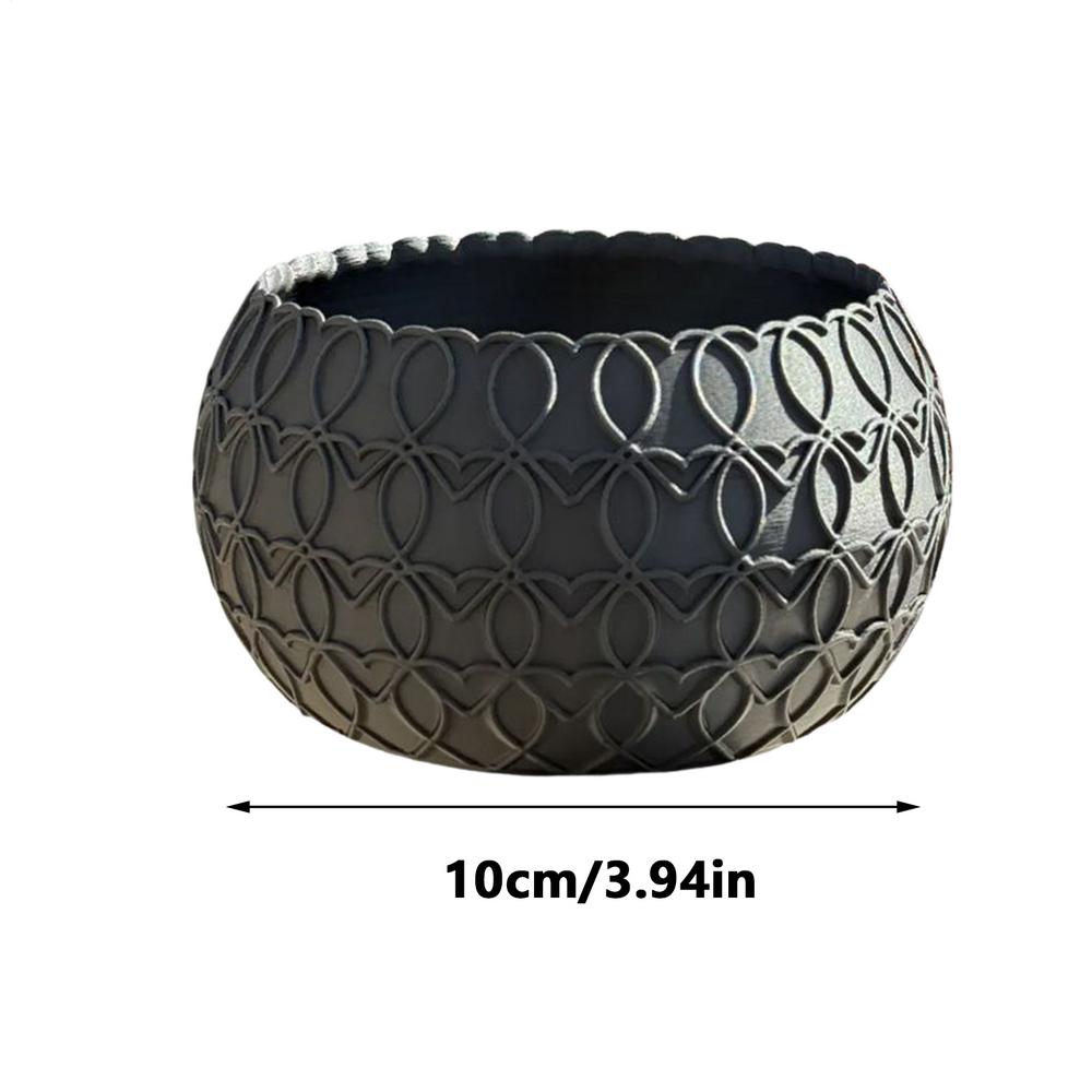 Creative Valentine's Day Love Bowl 3D Printed Ornament Heart Pattern Bowl Candy Bowl Valentine's Day Flower Vase Decoration