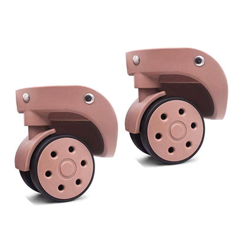 2Pcs Trolley Casters Replacement Heavy Duty Roller Wheel for Luggage Box Suitcase 360 Degree Swivel kit SilentWheel