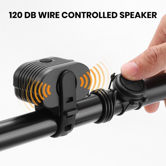 2 In 1 Bicycle Horn Light Rechargeable USB Charging LED Bicycle Light MTB Mountain Road Bike Front Lamp Cycling Equipment