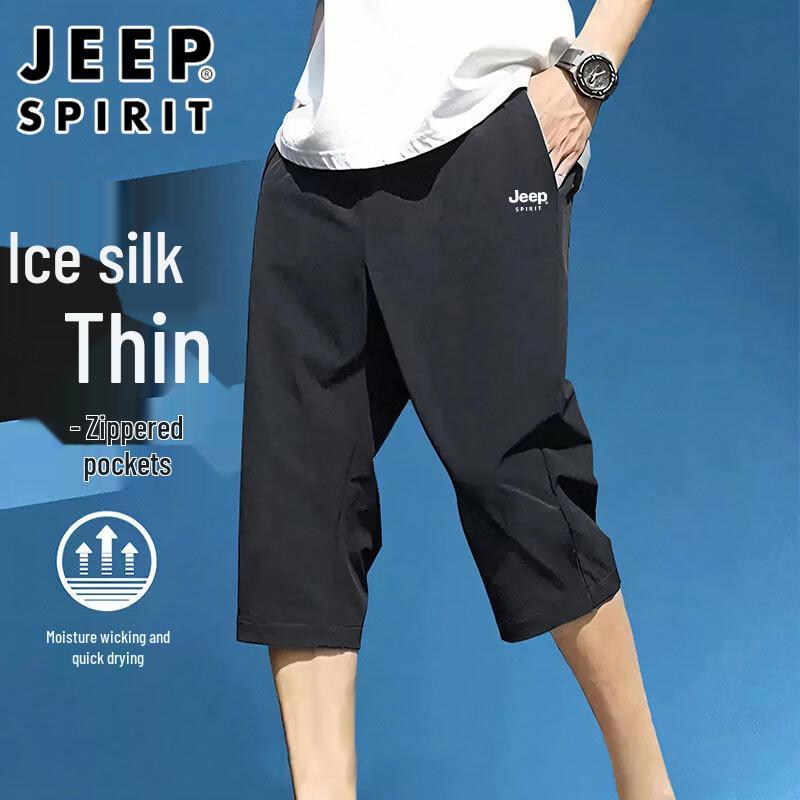 

JEEP SPIRIT Men s Lightweight Ice-Feel Casual Sports Shorts 5XL