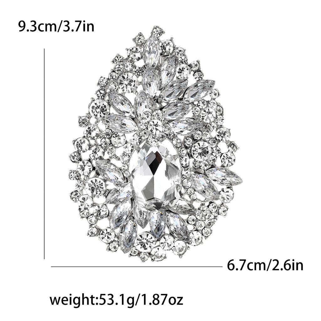 Luxury Rhinestone Crystal Gem Brooches for Women Unisex Creativity Pins Banquets Party Backpack Gifts Jewelry Accessories