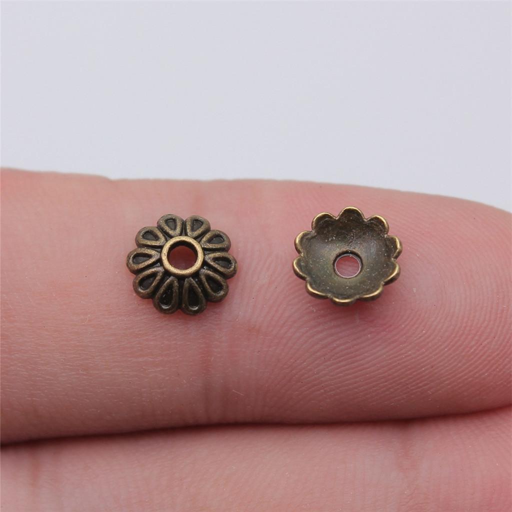 Small Bead Cap Spacer End Caps Antique Bronze Zinc Alloy Jewelry Making Craft Part As DIY Bead Cap
