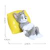 PVC Sleeping Tom and Jerry Car Ornament, Sweet Sleep Dolls for Car Interior Decoration, Cute Cartoon Dashboard Figurine