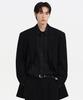 Overshoulder Long Blazer [Black]