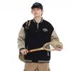 Black American Baseball Jacket Men'S Loose Casual Top Trendy Brand Men'S Jacket Clothes Trendy Brand