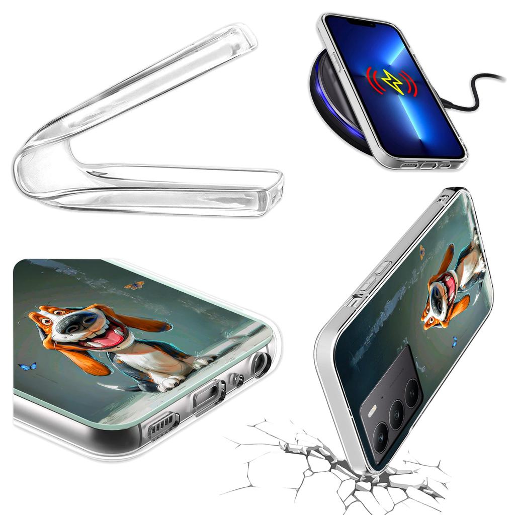Etui Do Realme C75 / 14X 5G Obudowa Foto Case Plecki Piesek + Szkło 9H