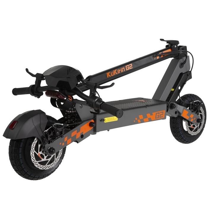 Kukirin G2 800 W 48 V 15 Ah Elektroroller, Höchstgeschwindigkeit 45–50 km/h, 10 Zoll Offroad-Reifen, LCD-Display, Reichweite 55–60 km, faltbarer E-Scooter – KEINE ABE.