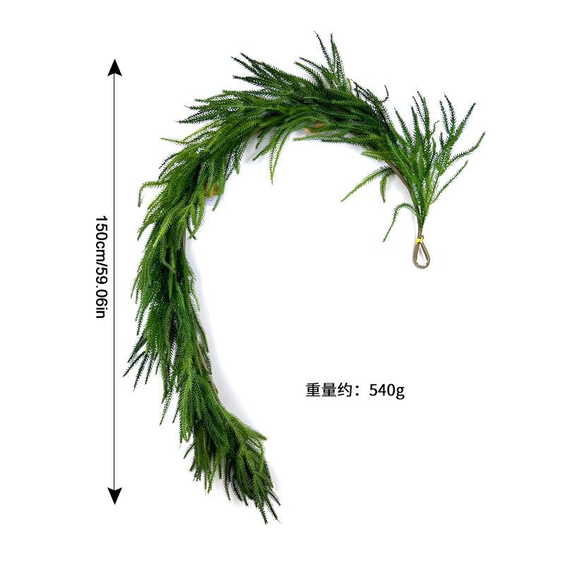 Simulovaný Pocit Měkká Guma Borovice Cypřiš Ratan Borovicové Jehličí Nástěnná Dekorace, Plastové Zelené Rostliny Vánoční Domácí Dekorace