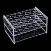 1pc 24 Hole Glass Multi-Use Cylinder Tube Display Racks Lab Supplies Rectangle Clear 94x147x75mm Inner Diameter: 17mm