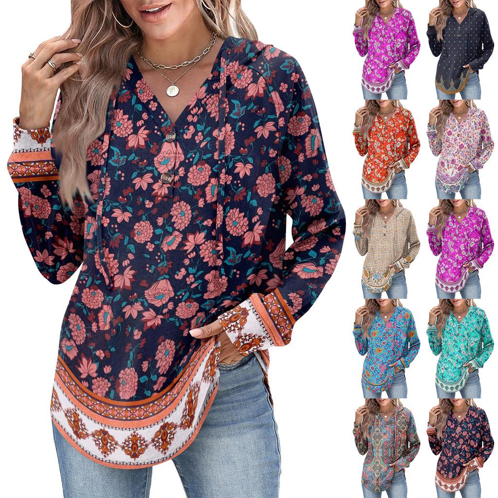 Women's Fashion Women's Lightweight Long Sleeve Pullover With Pockets Preppy Graphic Hoodie