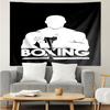 boxing Print Tapestry, Backdrop, Easy Setup, Ideal for Bedroom, Office & Living Room, with Aesthetic Wall Hanging Decor.