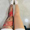 Tattoo Strümpfe Blume Bein Leggings dünn Anti-Haken Nische kreativ nacktes Bein Artefakt sexy Babes Strumpfhose