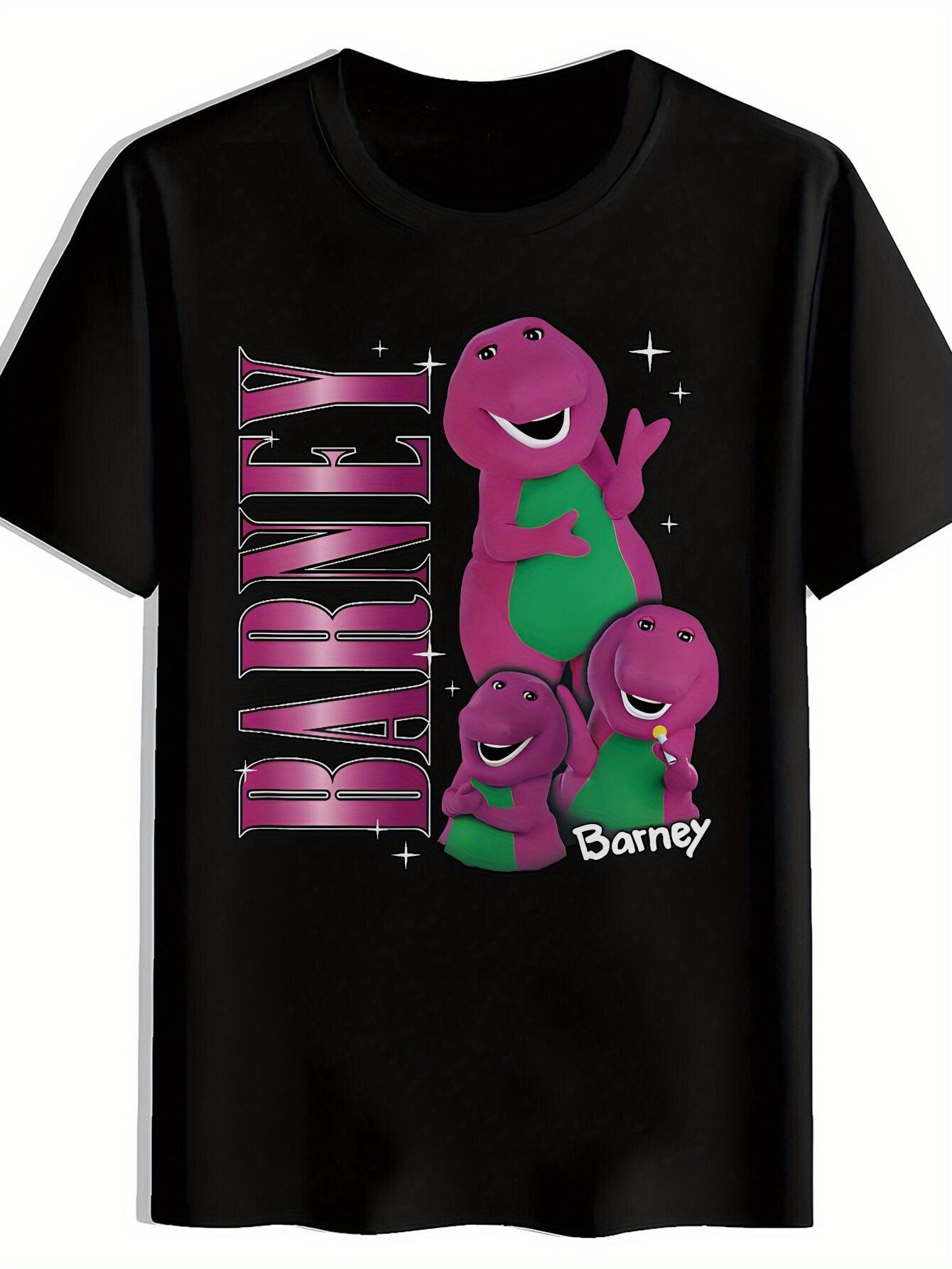 Casual Graphic T-shirt - Fun Barney Design with Pink Pants XXXXL