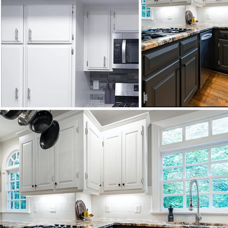 New 6 Colors Cabinet Door Hinges Self Closing Overlay Flush Cabinet Hinge Heavy Duty Door Cupboard Hinges Door Hinges Hardware