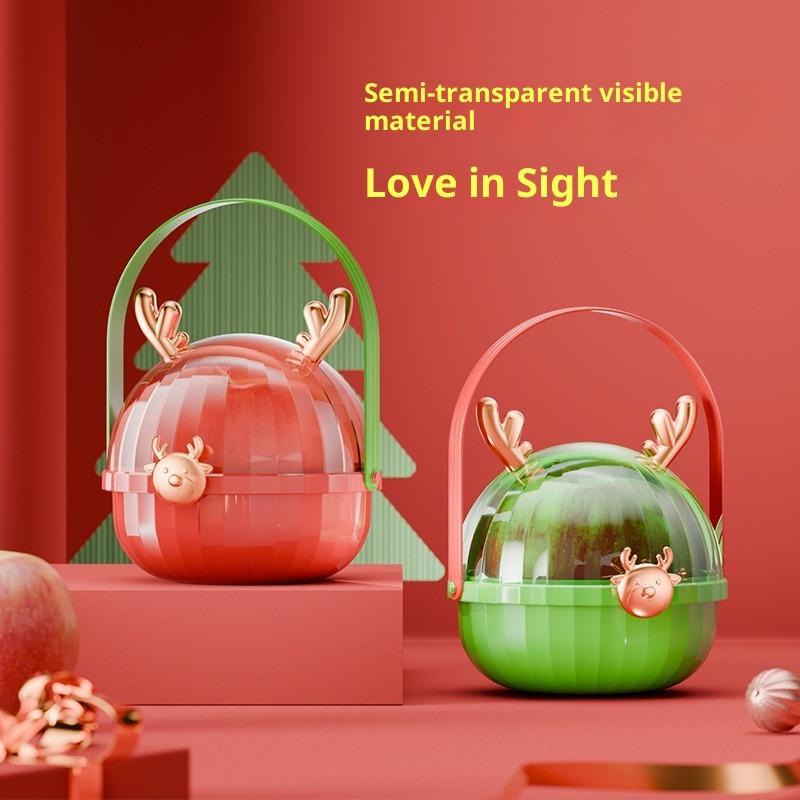 Christmas Apple Box Antlers Christmas Eve Christmas Fruit Gift Box Christmas Gift Wrapping Christmas Gift Box