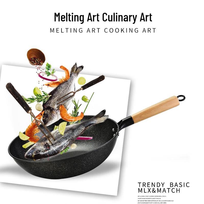 Hanle Maifan Stone Non-stick Wok with Steamer
