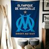 Olympique De Marseille Wall Hanging Printed Fabric Blanket Decorative Tapestries for Bedroom Living Room Home Decor