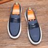 Classic Men Shoes Slip-on Leather Shoes British Style Business Casual Shoes Driving Flats Outdoor Platform Men Loafers Mocasines