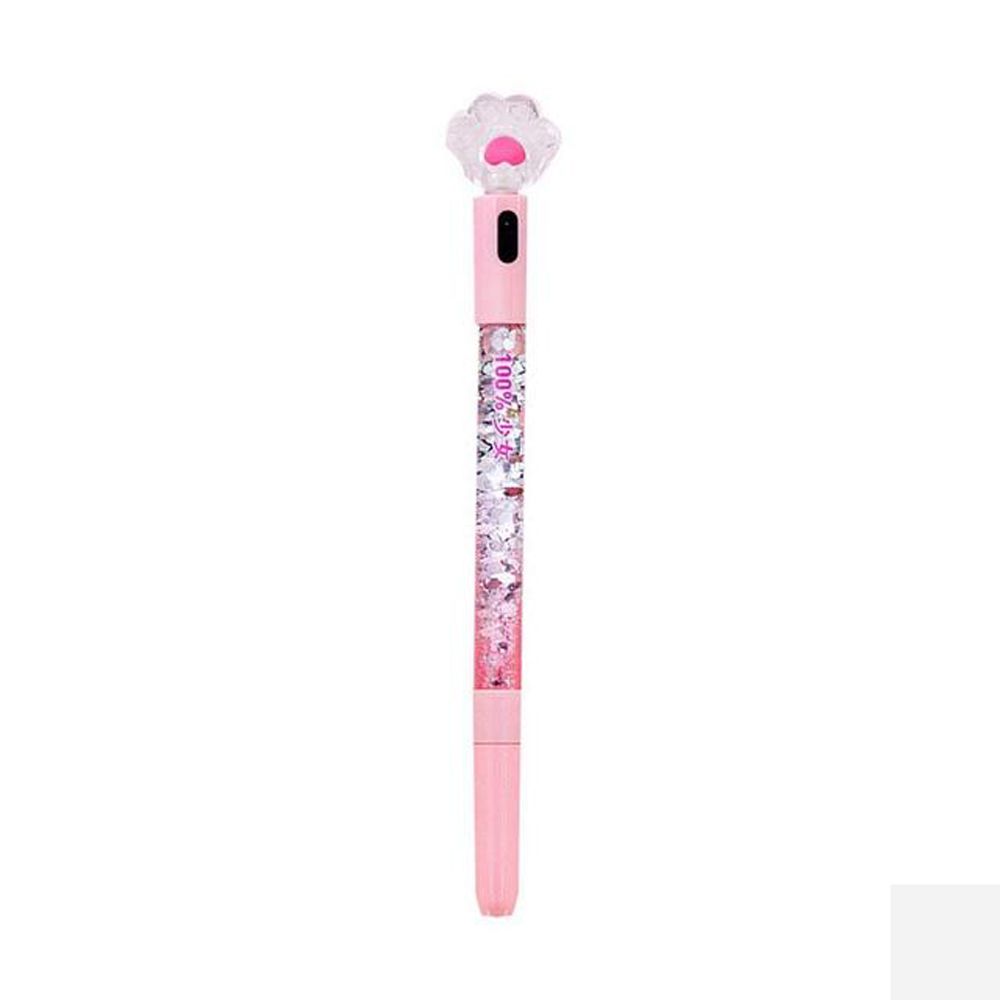 Penne Penna neutra da 0,38 mm con luce LED Penna gel zampa di gatto Penna firma Penna inchiostro nero Penna da scrittura
