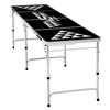 2.4 m Portable Beer Pong Table, Foldable Tailgate Table,Carrying Handles and 6 Pong Balls, Adjustable Height, Lightweight Table for Office, Tailgate