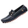 Blue Loafers Men Handmade Leather Shoes Casual Driving Dad Flats Slip-On Moccasins Men Shoes Plus Size 46 47 48 Chaussure Homme