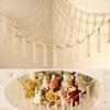 Boho Stuffed Animals Net Hammock Large Toy Macrame Wall Hanging Storage Corner Hanging Net Holder for Bedroom Nursery Decor GIft
