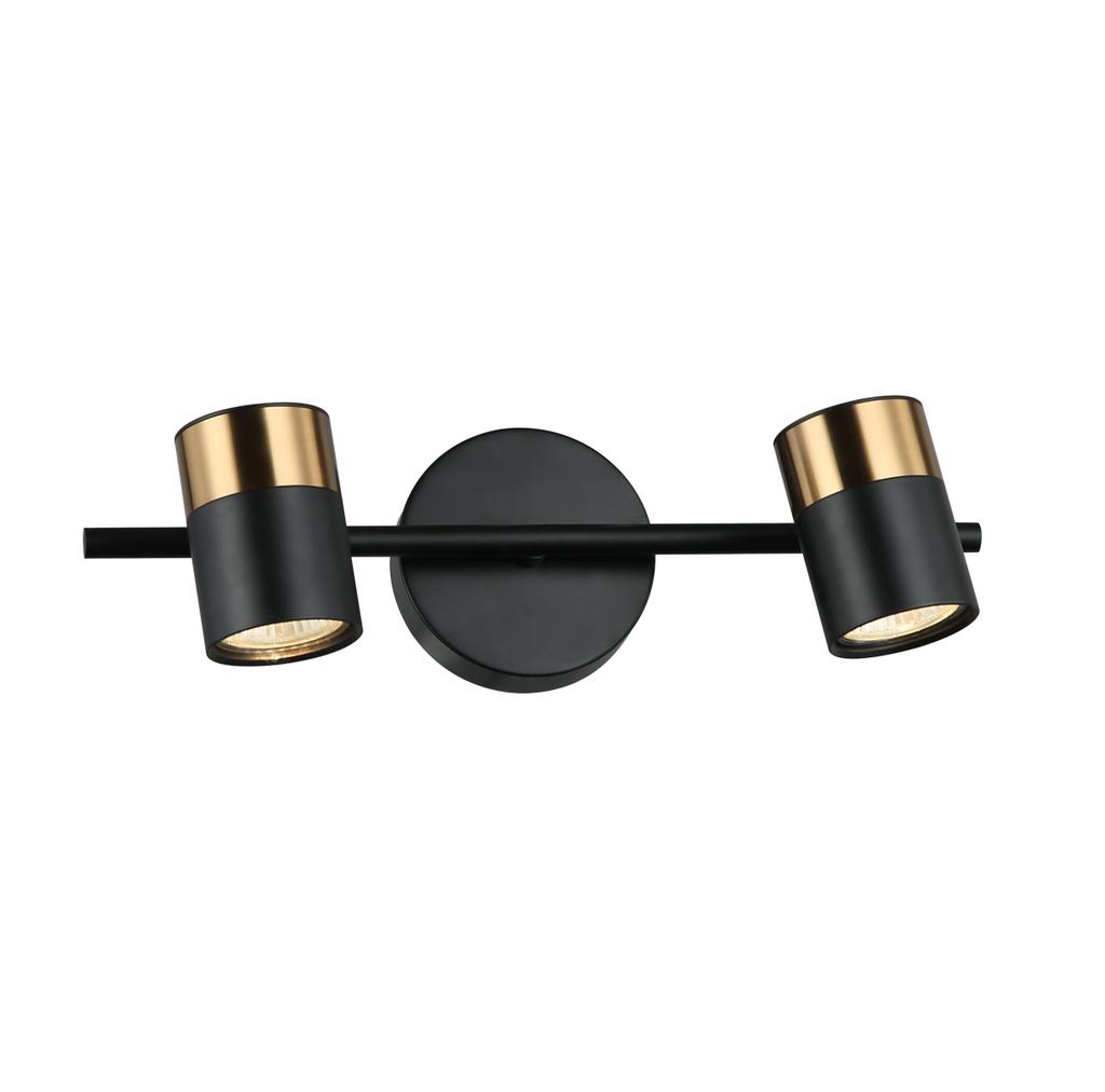 Kinkiet Elice 2 Gu10 Czarny  Italux Wl-58892-2-Bk-Bro