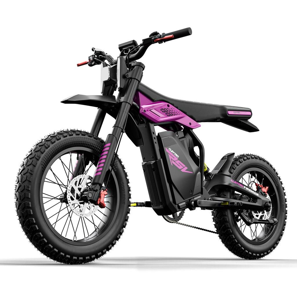 Electric Dirt Bike Cleytro FM110 1200W 48V 25AH Electric Motorcycle Fat Tire Nitrogen Suspension Dirt Bike for Teens and Adults