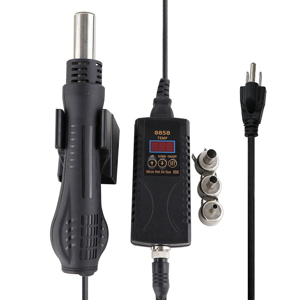 

New Hot Air Gun 8858 110V / 220V Portable BGA Rework Solder Soldering Repair Station Hot Air Blower Heat Gun Better Saike 8858