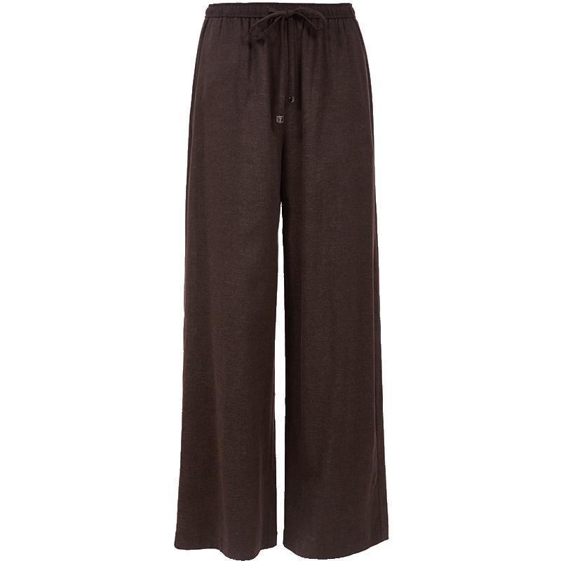 VEROMODA Women s Lyocell Blend Elastic Drawstring Wide-Leg Pants S