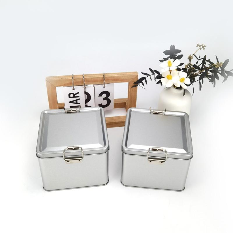 Rectangular Metal Iron Storage Box Durable Stackable Design with Lid for Cake Packaging Kitchen Organizer