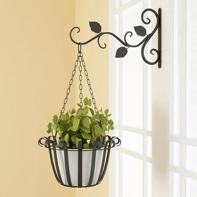 Leaf Design Flowerpot Hanger Minimalist Wrought Iron Nordic Style Hollow Wall Plant Hook Household Supplies