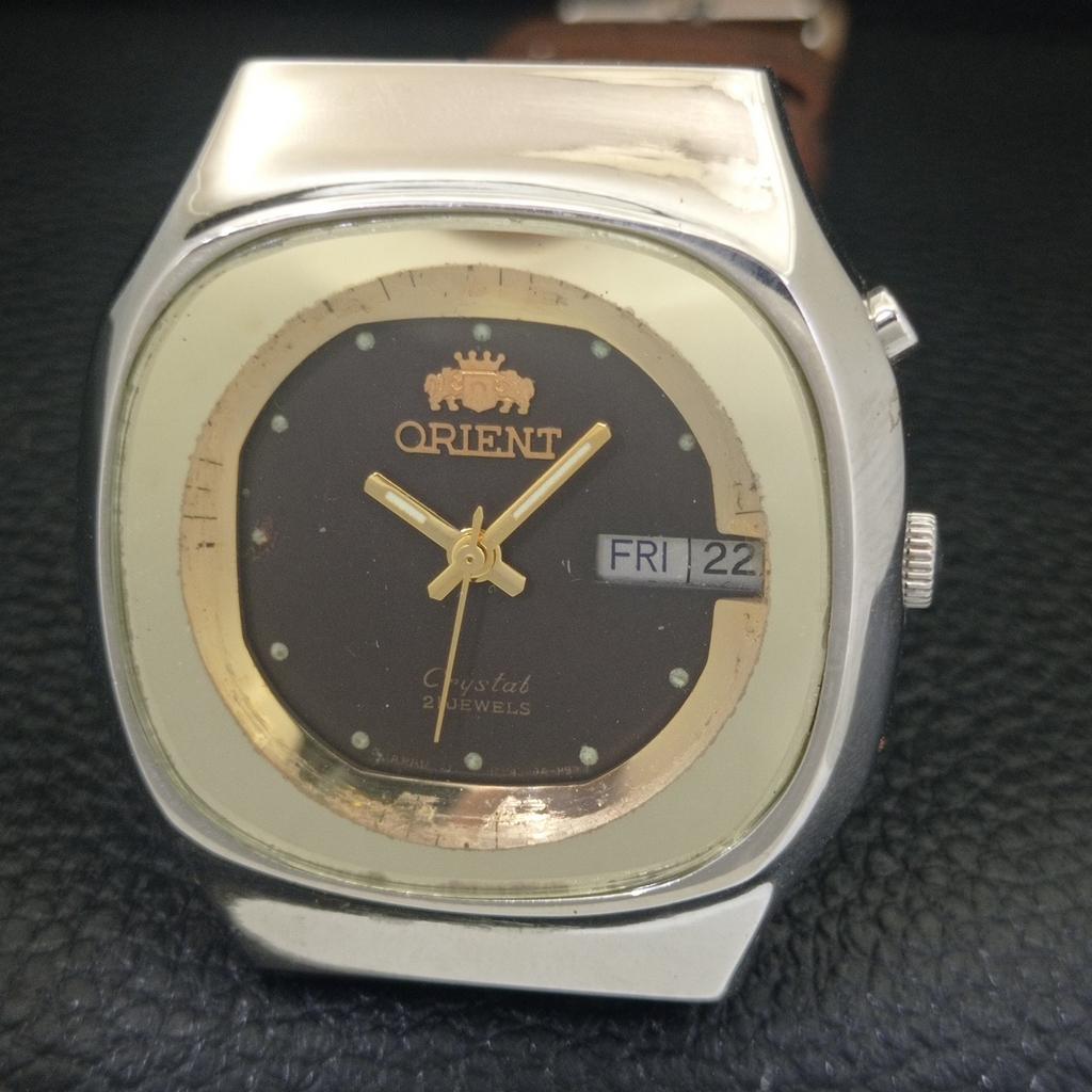 VINTAGE ORIENT CRYSTAL AUTOMATIC 46941 JAPAN MENS ORIGINAL DIAL WATCH A703468-1 R213c-a703468