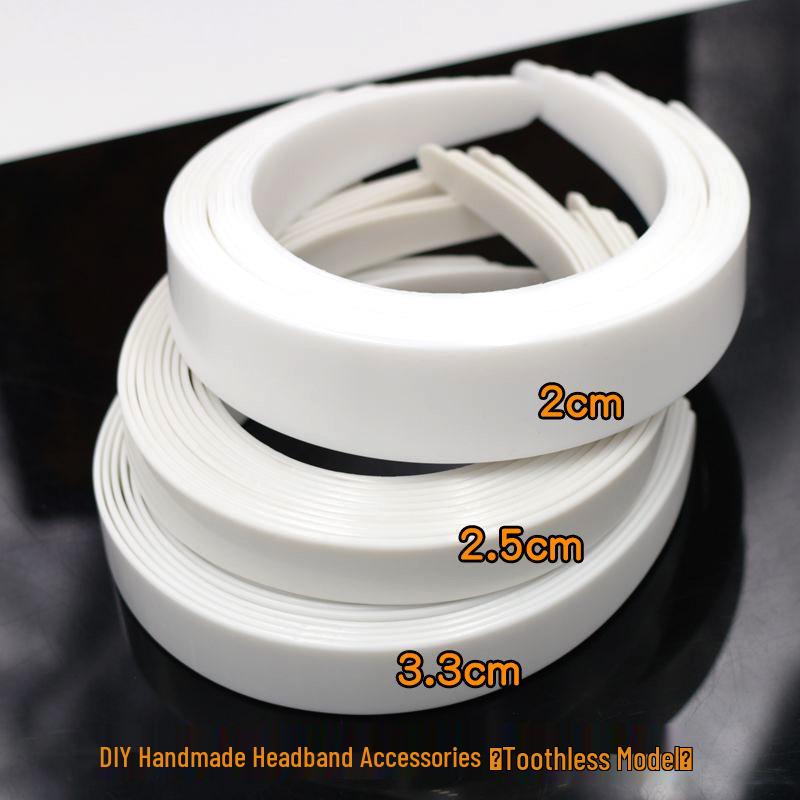 

Unbreakable Black DIY Headband: Handmade Straight Plastic, Japanese-Korean Style [No Anti-Slip Teeth] 2.0 cm wide