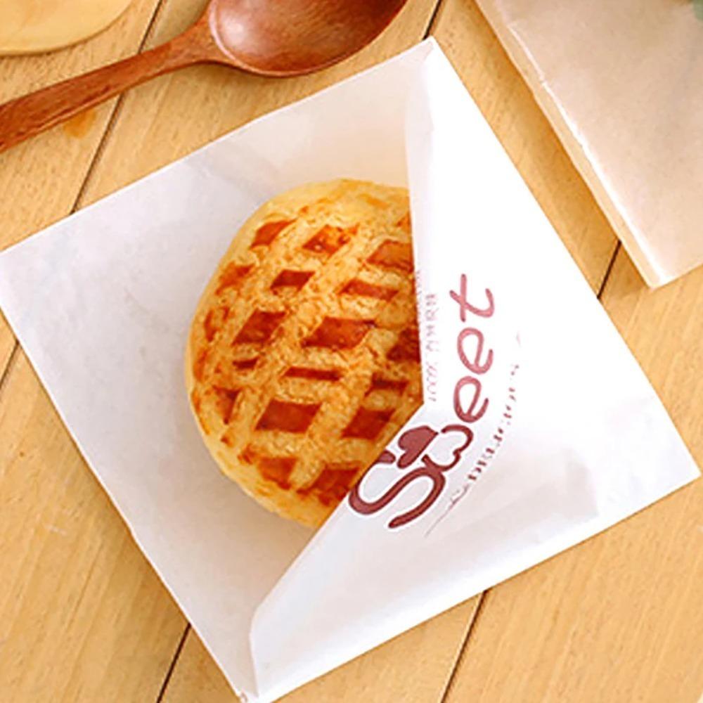 100Pcs 15x15cm Sandwich Wrappers Waterproof Disposable Hamburger Pouch Fries