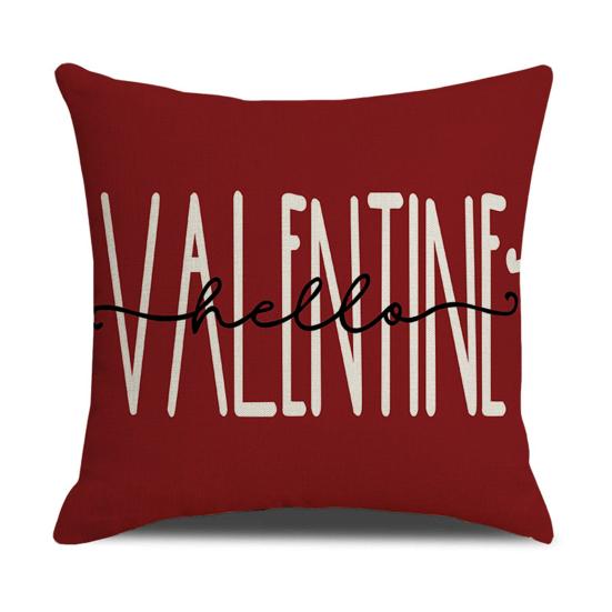 Valentine's Day Pillowcase Cute Love Heart Gnome Doll Pattern Red & White Color Sofa Cushion Cover Bedroom Car Square Pillow Shams Bedding Supplies