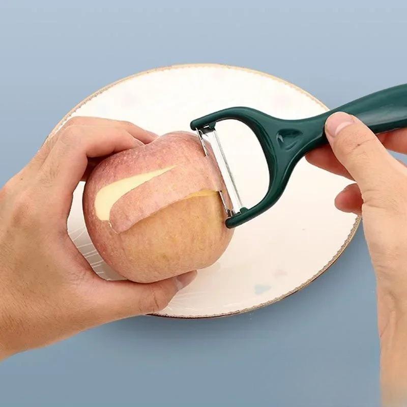 Kitchen Long Style Fruit Peeler, Stainless Steel Peeler For Peeling Apples, Potatoes, And Loofah