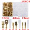 270PCS Electrical Wire Connector Kit with Male and Female Crimp Terminals for 2 8mm 4 8mm 6 3mm Wiring Applications