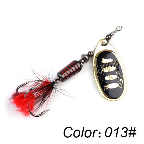 1pc Spinner Köder 7,5g 12g 17,5g Harte Löffel Bass Lockt Metall Angeln Locken Mit Feder Drillinge für Hecht Angeln