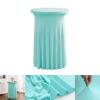 60/70/80cm Cocktail Table Skirts Stretch Spandex Fitted Tablecloths Wrinkle-Resistant Washable for Weddings Parties Banquets