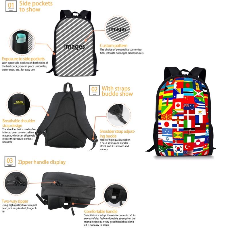 National Flag School Bags Durable And Fashionable Backpack For Students